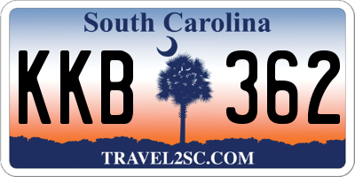 SC license plate KKB362