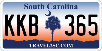 SC license plate KKB365