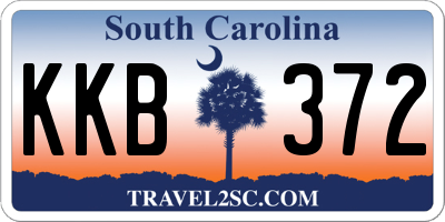 SC license plate KKB372