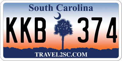 SC license plate KKB374