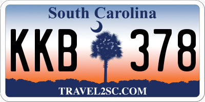 SC license plate KKB378