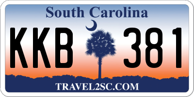 SC license plate KKB381