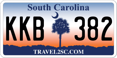 SC license plate KKB382