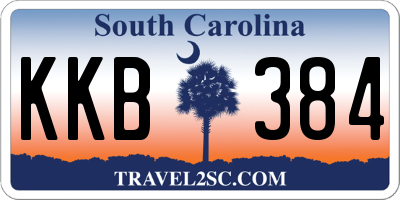 SC license plate KKB384