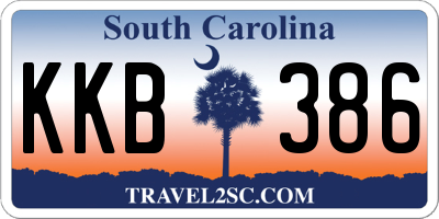 SC license plate KKB386