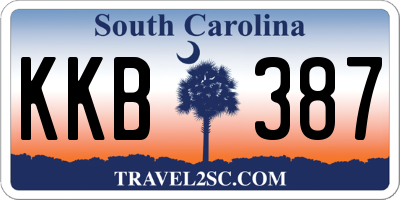 SC license plate KKB387