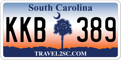 SC license plate KKB389
