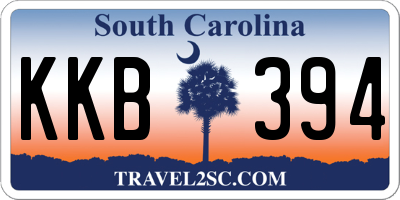 SC license plate KKB394