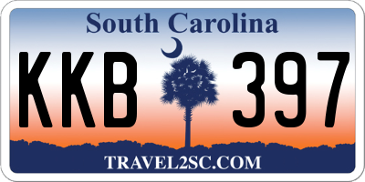 SC license plate KKB397