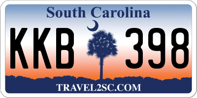 SC license plate KKB398