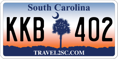 SC license plate KKB402