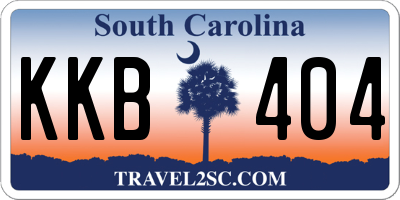 SC license plate KKB404