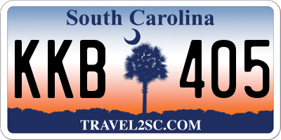 SC license plate KKB405