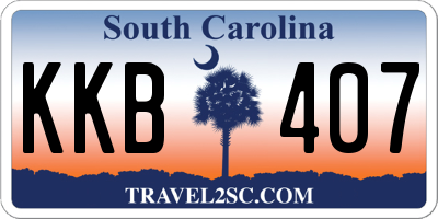 SC license plate KKB407