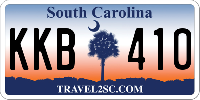 SC license plate KKB410