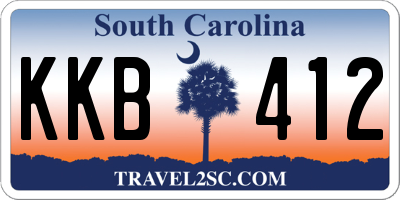 SC license plate KKB412