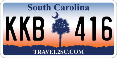 SC license plate KKB416