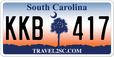 SC license plate KKB417