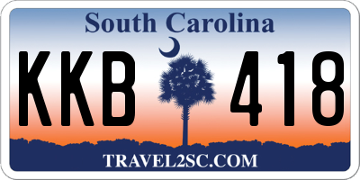 SC license plate KKB418