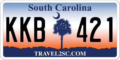 SC license plate KKB421