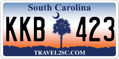 SC license plate KKB423