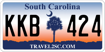 SC license plate KKB424