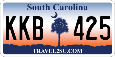 SC license plate KKB425