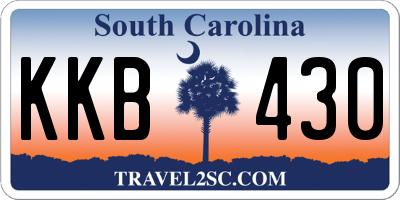 SC license plate KKB430