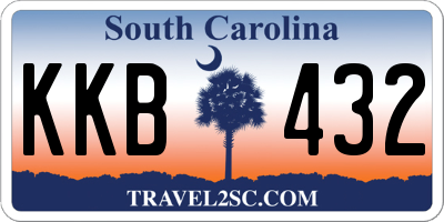 SC license plate KKB432