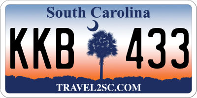 SC license plate KKB433