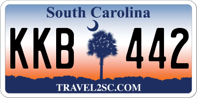 SC license plate KKB442