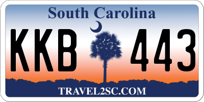 SC license plate KKB443