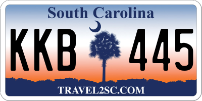 SC license plate KKB445