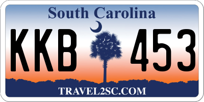 SC license plate KKB453
