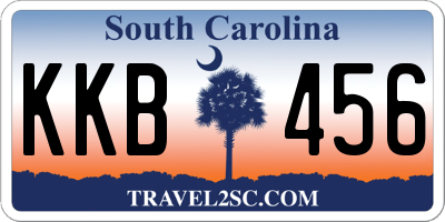 SC license plate KKB456