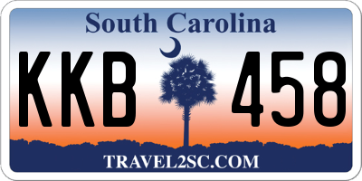 SC license plate KKB458