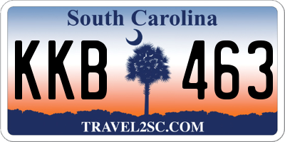 SC license plate KKB463