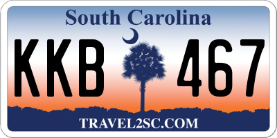 SC license plate KKB467