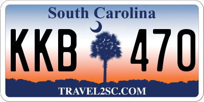SC license plate KKB470