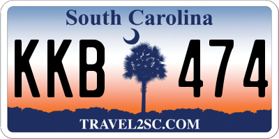 SC license plate KKB474