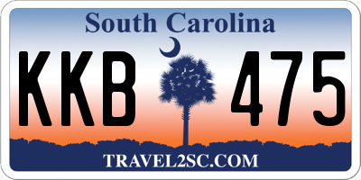 SC license plate KKB475