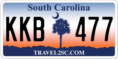 SC license plate KKB477