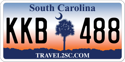 SC license plate KKB488