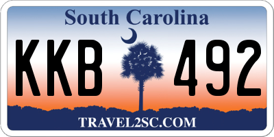 SC license plate KKB492