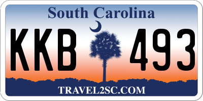 SC license plate KKB493