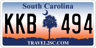 SC license plate KKB494