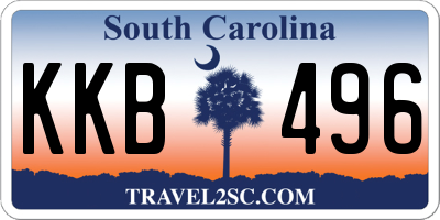 SC license plate KKB496