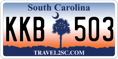 SC license plate KKB503