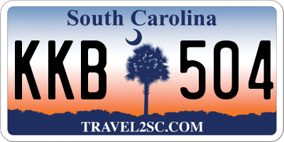 SC license plate KKB504