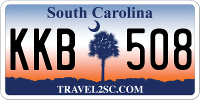 SC license plate KKB508